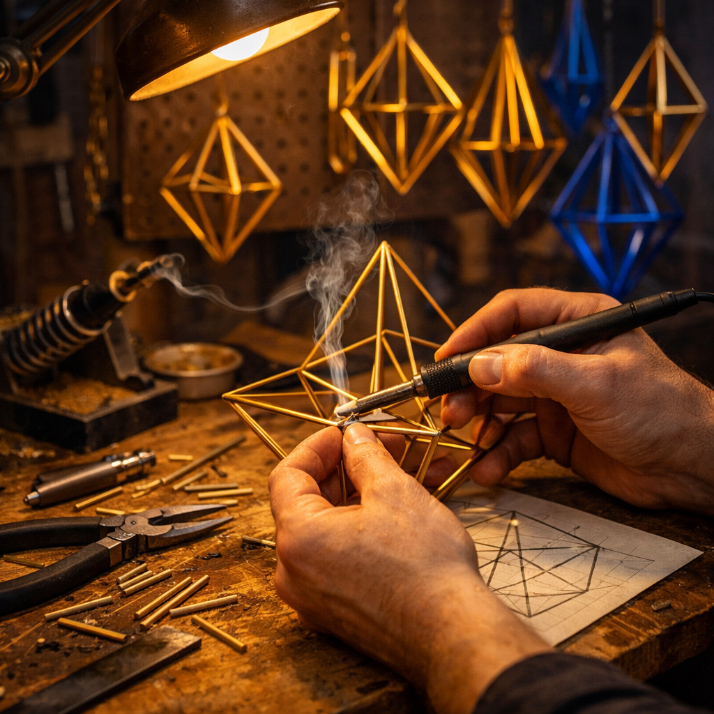 El yapımı dekor üretim sürecinden bir kare