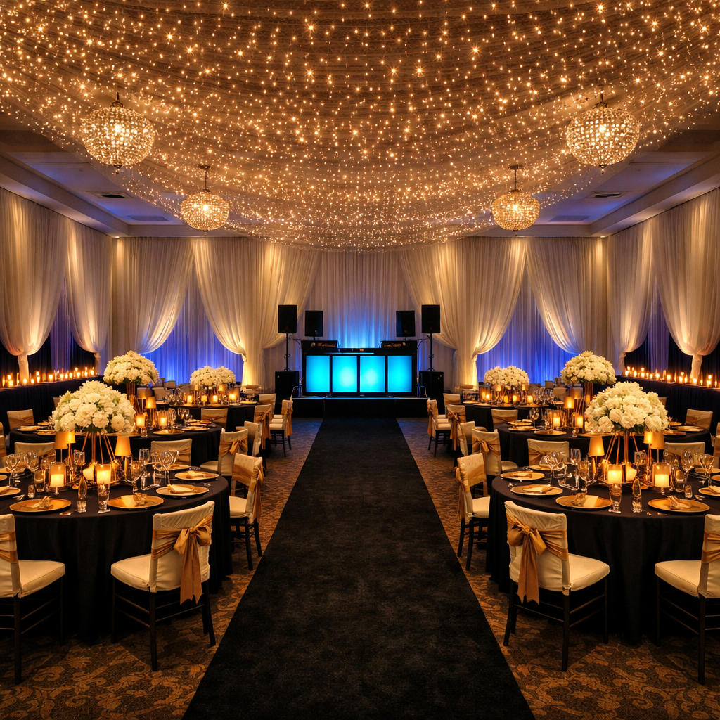 Dekorlu gala salonu — dönüşüm sonrası