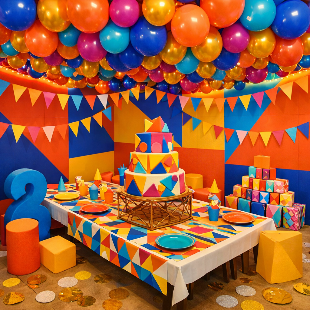 50. yaş sürpriz kutlama partisi dekorasyon ve aydınlatma detayı